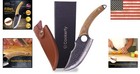 6 1-inch Rosewood Handle Chef Knife - Precision Cutting With Leather Sheath