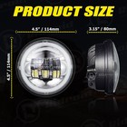 Pair 4-1 2 4 5  Halo Led Passing Lamp Spot Lights For Harley Touring Road King