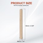 100 Count 1 4x2-3 8 Inch Wooden Dowel Pins Fluted Hardwood Rods For Diy