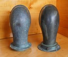 Pair Of  Heavy Vintage Cast Bronze Dorade Cowl Vent Ship Boat Yacht Great Patina