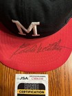 Eddie Mathews Autographed Signed Mikwaukee Braves Roman Cc Baseball Hat Jsa