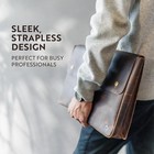 Moonster Full Grain Leather Folder Portfolio Laptop Sleeve Fits 15 6   