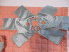 Vintage  Antique Hand Quilted Baby Carriage Pram Blanket Coverlet    Pillow