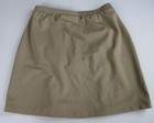 Lands End Khaki School Uniform Ponte Button Front Skort Girls 14  new 