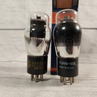 Vintage Tung-sol Ge 43 Radio Vacuum Tubes Set Of 2 With Box Made In Usa
