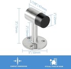Floor Mount Door Stopper  Heavy Duty Door Stop Brushed Nickel Doorstop With