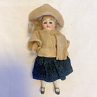 Kling Antique Mignonette Girl Doll Bisque 3-1 2 German Wavy Blonde Winter Outfit