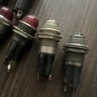 7 Vintage Dialco 75w 125v Red Dome Indicator Lamp Holder No Bulbs