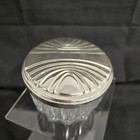 Vintage Towle Sterling Silver Powder Vanity Dresser Jar Glass And Mirrored Lid
