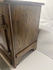 Vintage White Clad Oak Wood Ice Box Nightstand Cabinet Chest End Table