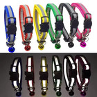 Reflective Breakaway Cat Collar With Bell Adjustable Safety Buckle Kitten Pet