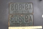 1932 - Ohio License Plate - Pair - A9 803  x48