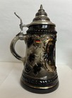 Vintage German Zinn Pewter Beer Stein With German Hallmarks Made In Germany 8    