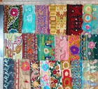 Amz Vintage Sari Trim Lace Lot 20 Pcs Antique Ribbon Zari Embroidery For Crafts