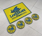 Landshark Rubber Beer Mat Bar Mat Spill Mat Bar Runner   4pcs Beer Coasters Pubs