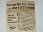 Studebaker 6 Passenger Sedan Newspaper Ad Clipping 1950 s  53 Car 13 25  X 7 5 