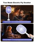 2pack Electric Fly Swatter 4000v Bug Zapper Racket 2 In 1 2pack  White