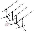4x Bundle Short Mic Stand   Telescoping Boom Guitar Amplifiers Bass Drum Desktop