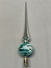 Vintage Shiny Brite 9  Glass Germany Christmas Tree Topper In Original Box