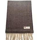 Mens Winter Warm 100  Cashmere Scarf Twill Brown   Beige Soft Wool Wrap