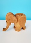 Vtg Wooden Elephant Toothpick Holder Mid Century Modern  456