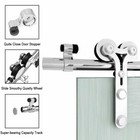 Ccjh 4ft-16ft Stainless Steel Sliding Barn Door Hardware Kit Trackroller Closet 
