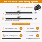New Lag Screws Cable Railing Kit 120 Pack Black T316 Stainless Steel 1 8 