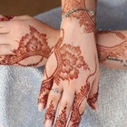 Reusable Henna Flower Stencil Tattoo Template For Women Hand Foot Body Art