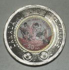 2022 Canadian 50 Yrs Hockey Summit Series Toonie  2 Dollar Colorized Coin Unc Bu