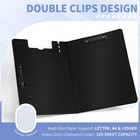 Clipboard Folder  With Dual Metal Clips  Embossed-texture  Folding 360   Rot