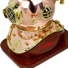 Antique Scuba Us Navy Mark Diving V Helmet Copper  brass Divers Helmet With Base