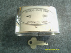 Ben Franklin Handle Coin Bank Underwood Farmers State Bank Minnesota 1  New  Key