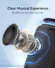  Small Portable Bluetooth Speaker With Lights  Tws Stereo Surround Sound  Black