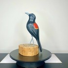 Neal Daisy Jr Chincoteague Red Winged Blackbird Hand Carved Wood Folk Art 2001
