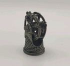 Vintage Nicholas Gish Pewter Thimble Ferris Wheel Figurine Moving Parts Detailed