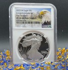 Proof 2023 W  1 Silver Eagle Fr Ngc Pf70uc Congratulation Set Rare 1 Of 433 Mint
