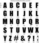 Iron On Transfer 2 Inch White Flock Letters 6 Sheets - White