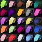 Classic Men s Tie Formal Solid Color Wedding Party Daily Neckwear Necktie Us  