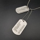 50 s Korean War Vintage Dog Tag Pair Nameplate Us Army Military Necklace Pendant