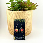 Dangle Earrings Geometric  geo Cells  Handmade  Sterling Silver French Earwires