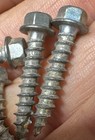 Vtg Lot 20 Galvanized Steel Anchor Screws 1  W  3 8  Thread Nf Stamp Brand