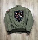 Korean War Era Vintage 50s Us Army Issued Tour Souvenir Tanker Jacket Medium