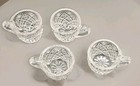Vintage Tiny Miniature 1  X 1 3 4  Dollhouse Coffee tea Glass Cups Set Of 4 Cute