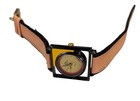 Vintage Jordache Watch Unisex 36mm Funky Dial  80   s Tan Leather Band New Battery