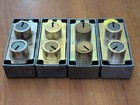 Vintage Lot X 4 Mosler Safe Deposit Box Brass Lock Replace 3175 No Keys