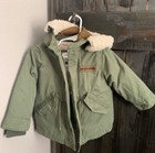 Toddler Hooded Khaki Parka With Removable Inner Jacket Size