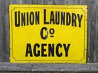 Circa 1900 Union Laundry Co Agency Porcelain Sign Imperial Enamel England Rare