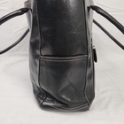 Fossil Black Cowhide Leather Tote Shoulder Handbag Carryall Purse Gorpcore 