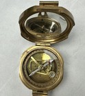 Vintage Brass Brunton Compass Pocket Transit Clinometer Geological Bombay Box