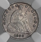 1858  H10c Liberty Seated Half Dime  Ngc Xf45   8404749-020